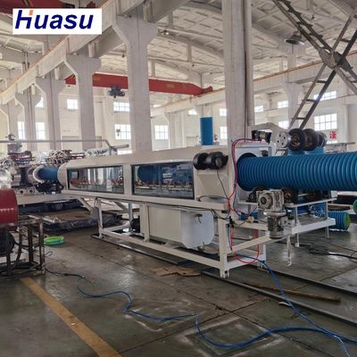 Water Supply DWC Pipe Extrusion Line with Single Screw Extruder and 36-64 Pairs Mould Blocks