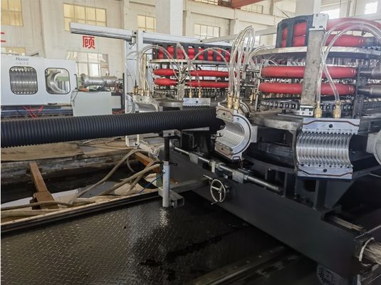 Customizable Double Wall Corrugated Pipe Extrusion Line With Aluminium Alloy Mould Material And Schneider Contactor