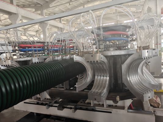 PE PP PVC Double Wall Corrugated Pipe Extrusion Line With Screw Material 38CrMoALA 32-1600mm