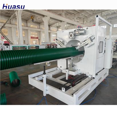 PE PP PVC Double Wall Corrugated Pipe Extrusion Line With Screw Material 38CrMoALA 32-1600mm