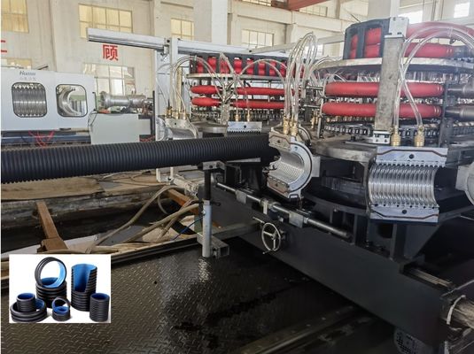Double Wall Corrugated Pipe Extrusion Line HDPE PP 32-1600mm