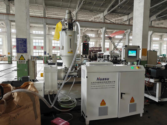 Single Wall Corrugated Pipe Extrusion Line with PLC Control System and Schneider/Siemens Electric Components Featuring Barrel Nitriding Depth 0.4 to 0.7 Mm