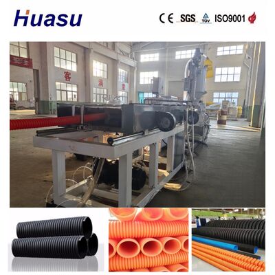 Single Wall Corrugated Pipe Extrusion Line with 60-2000kg/h Output 32mm-1600mm Pipe Diameter Range and Siemens PLC Control