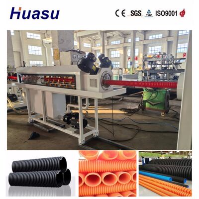 Industrial Single Wall Corrugated Pipe Extrusion Line with PLC Control System for HDPE PE PVC PP Pipes 32mm-1600mm Diameter