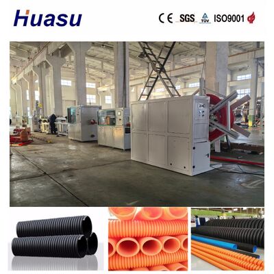 30-200mm HDPE PE PVC PP Single Wall Corrugated Pipe Extrusion Line with PLC Control System for Durable Pipes