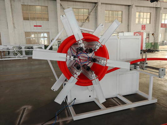 Integral Type Extruder Double Wall Corrugated Pipe Extrusion Line with Siemens Electrical Parts and 100kg/h - 2000kg/h Production Capacity