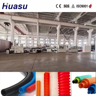 PLC Control With Touch Screen Single Wall Corrugated Pipe Extrusion Line for High Productivity and Energy Saving