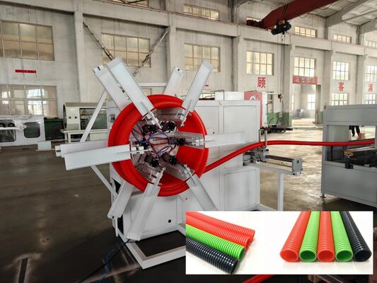 Single Wall Corrugated Pipe Extrusion Line with Temperature Sensor, 1 Year Guarantee, and Hard Teeth Face Gearbox