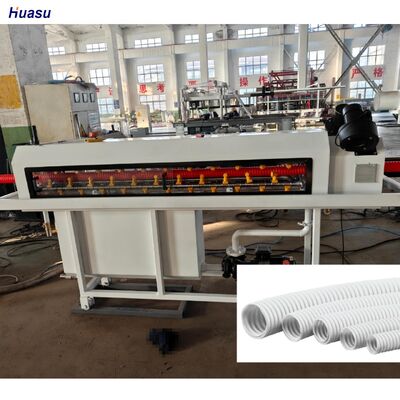 Automatic grade HDPE PP PVC double wall corrugated pipe machine featuring rotary mold type corrugator for pipe manufacturing