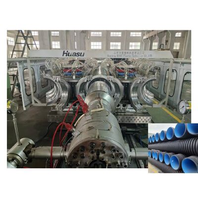 PLC Controlled Double Wall Corrugated Pipe Extrusion Line with Belling-on-line Expansion for 32-1600mm Diameter Pipes
