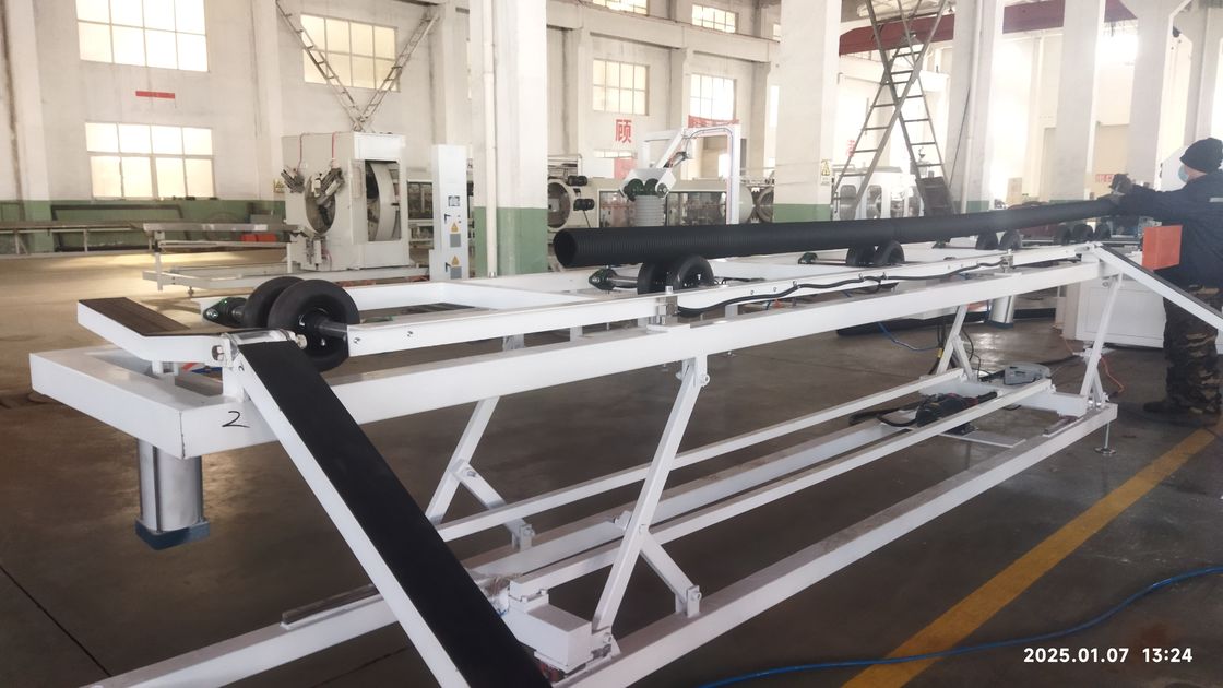 Dây chuyền đùn ống gợn hai vách bằng máy tính với PLC Siemens và công suất 250-1000kg/h cho ống bền