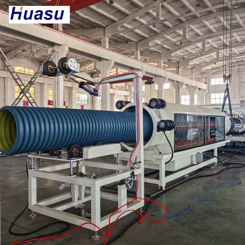 DWC Đường dây ép ống với Capacity 60-2000kg/h, Siemens PLC System và Belling trực tuyến cho sản xuất ống đúc tường kép