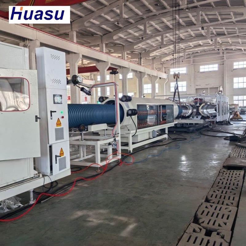 Dây chuyền sản xuất ống gợn hai thành DWC với máy đùn trục vít đôi hình nón