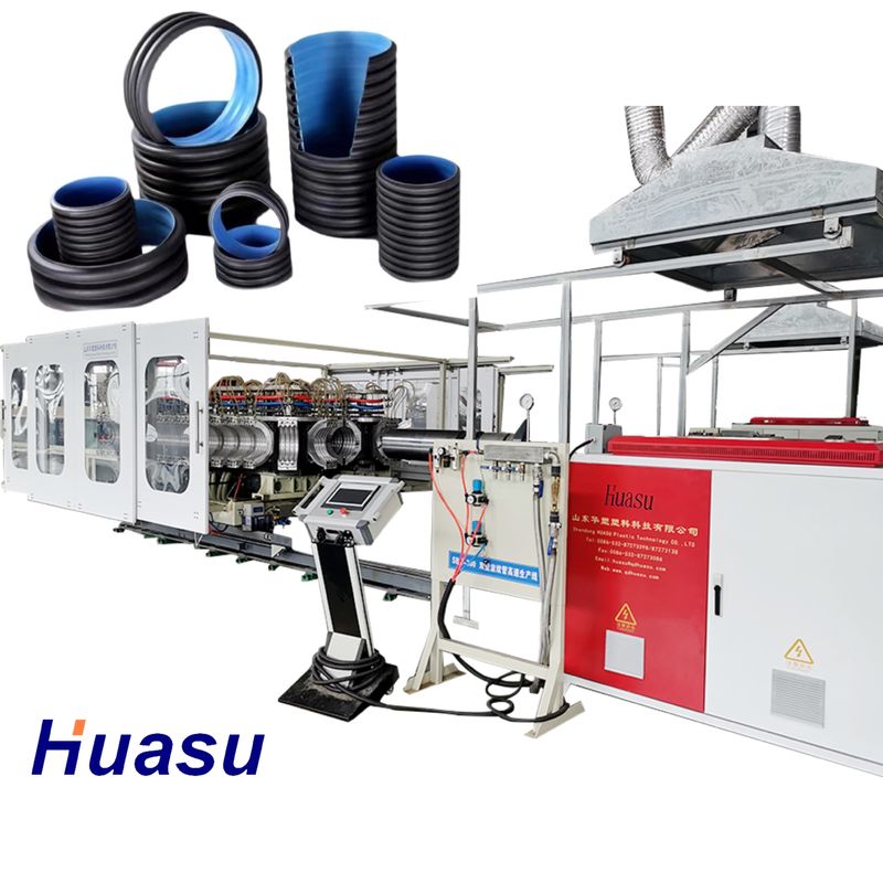 250-1000kg/h Capacity Double Wall Corrugated Pipe Extrusion Machine cho sản xuất tùy chỉnh