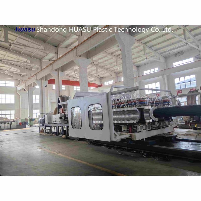 Máy làm ống gợn sóng công suất cao 500-2000Kg/H với đường kính ống 32-1600mm và công nghệ PLC Siemens