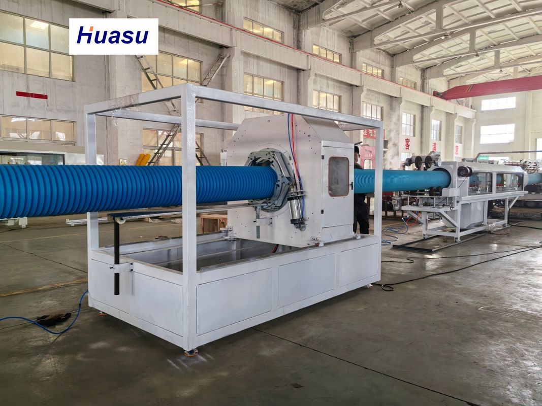 Dây chuyền đùn ống PVC tự động 32-1600mm với Hệ thống PLC Siemens để sản xuất ống gợn sóng hai thành