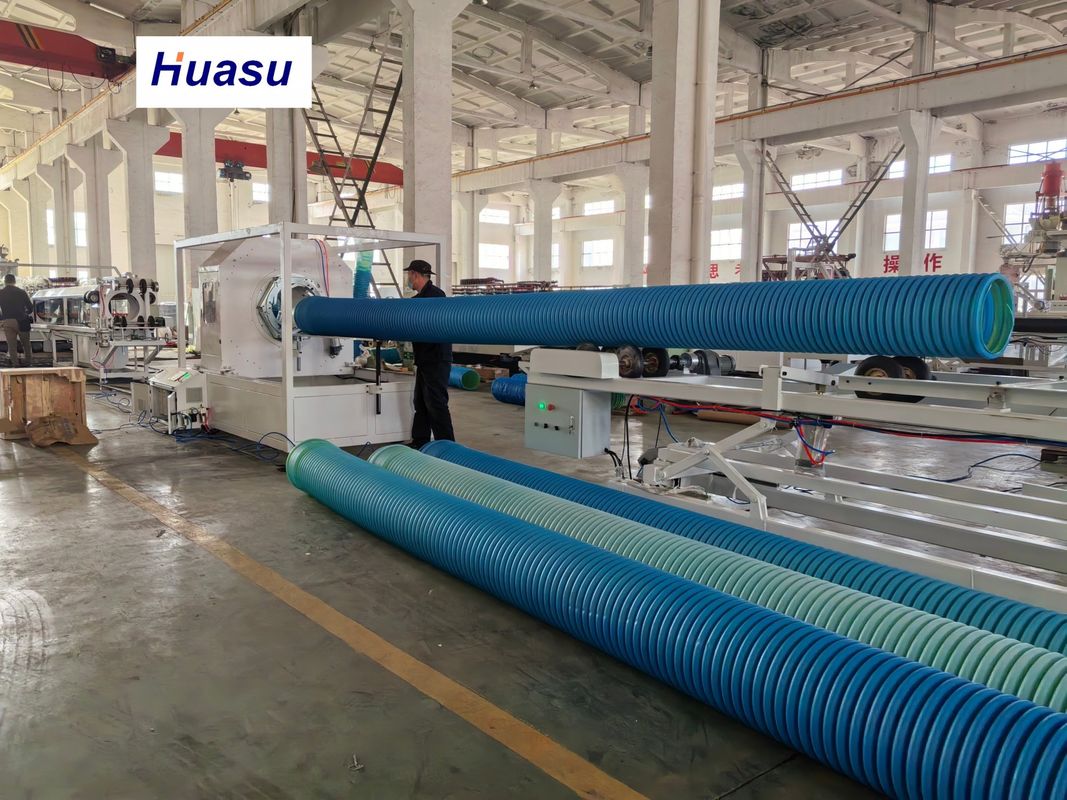 32-1600mm đường kính đường ống hai lớp xoắn ốc cùng ép dây chuyền xịt ống lốc với hệ thống PLC Siemens