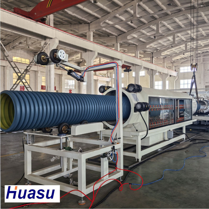 Dây chuyền đùn ống gợn sóng hai thành PE PP PVC 380V Điện áp tùy chỉnh