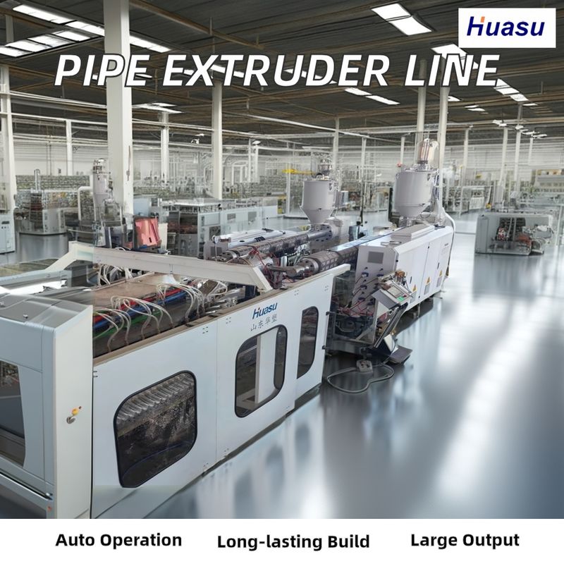 Dây chuyền đùn ống gợn hai thành PVC 500-2000Kg/h