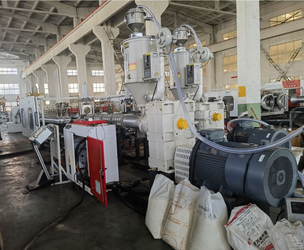 Dây chuyền ép đùn ống sóng hiệu suất cao với hệ thống điều khiển PLC và thiết kế đầu khuôn dạng mô-đun