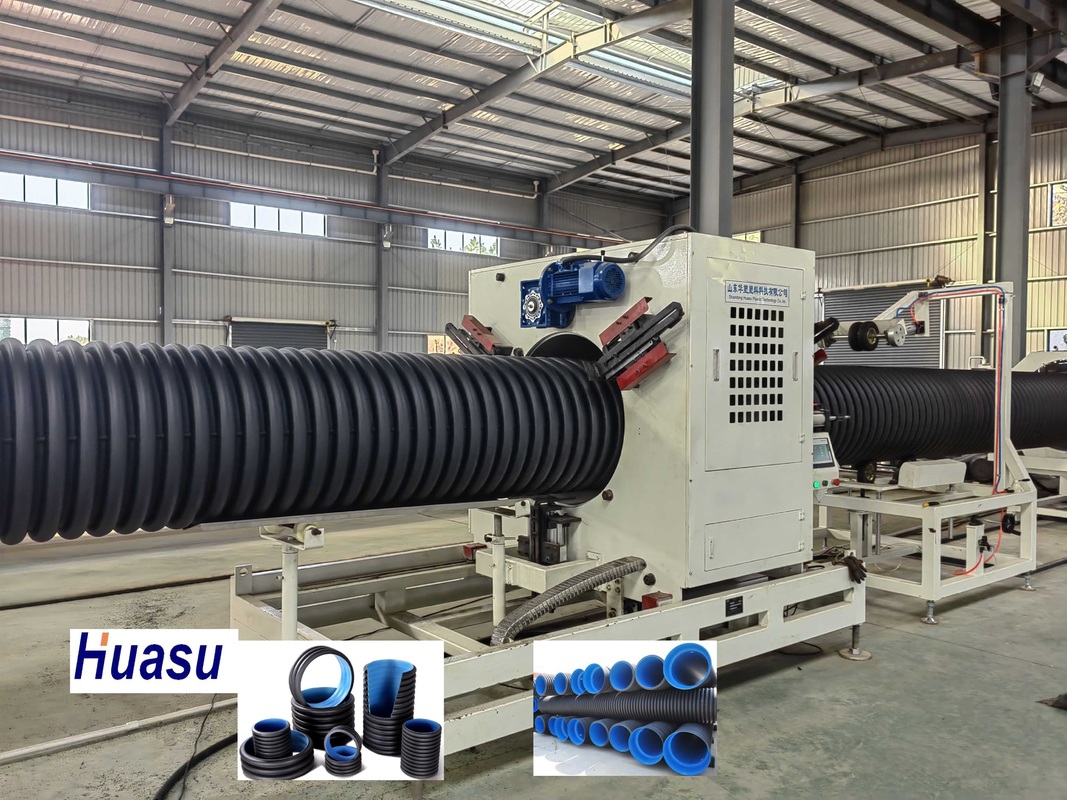 Máy làm ống sóng đôi đơn với dây chuyền ép đùn chất lượng cao với hệ thống điều khiển PLC