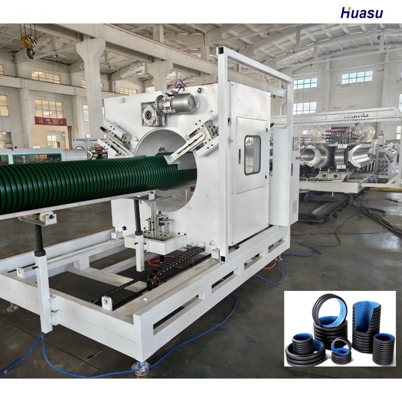 Double Wall Corrugated Pipe Extrusion Line with HDPE PVC Model 6m or Customized Pipe Length and Water Cooling