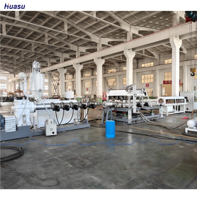 Dây chuyền đùn ống gợn sóng thành đơn tự động với vật liệu lòng xi lanh 38CrMoAlA cho ống 75-250mm ở tốc độ đầu ra 15m/phút