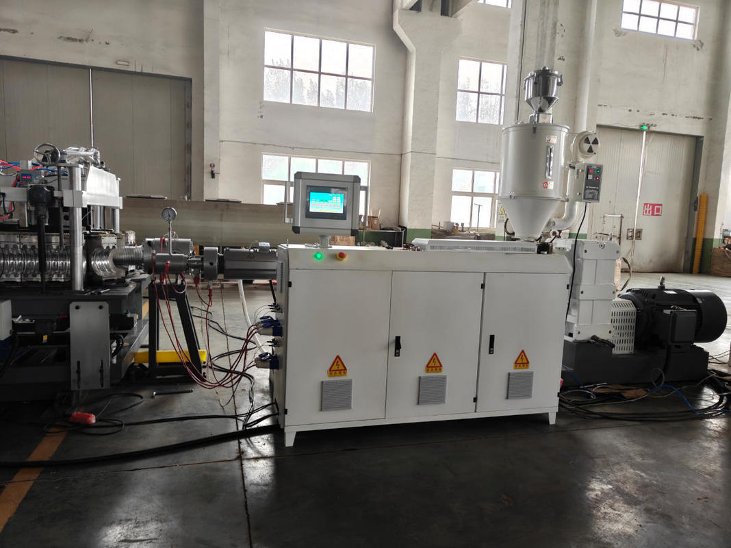 Dây chuyền đùn ống DWC tự động với Biến tần Siemens và Rơ le Omron để sản xuất ống gợn sóng 75-250mm