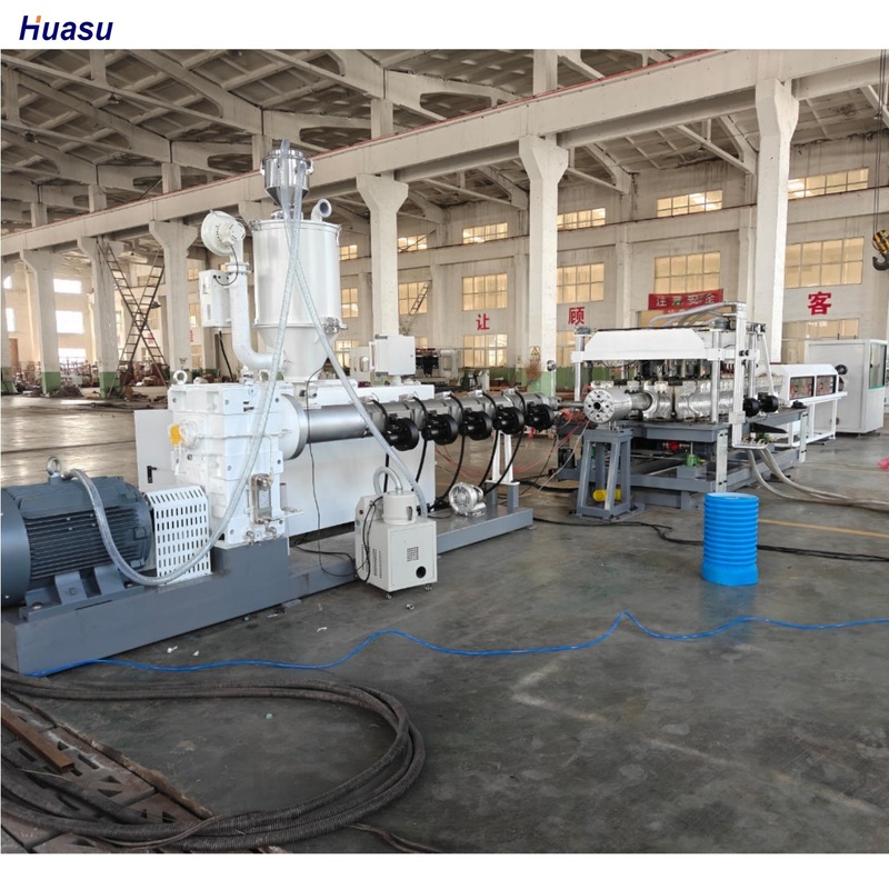 Dây chuyền đùn ống DWC tự động với Biến tần Siemens và Rơ le Omron để sản xuất ống gợn sóng 75-250mm