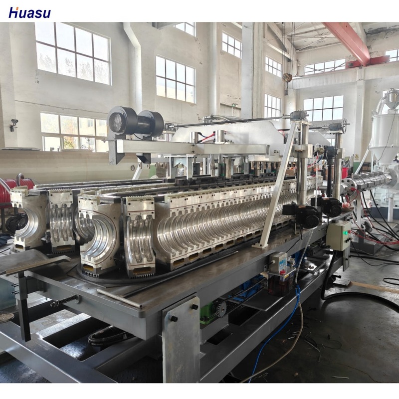 Automatic Processing Single Wall Corrugated Pipe Extrusion Line with Deep Screw Channel for High-Quality Plastic Pipe Production