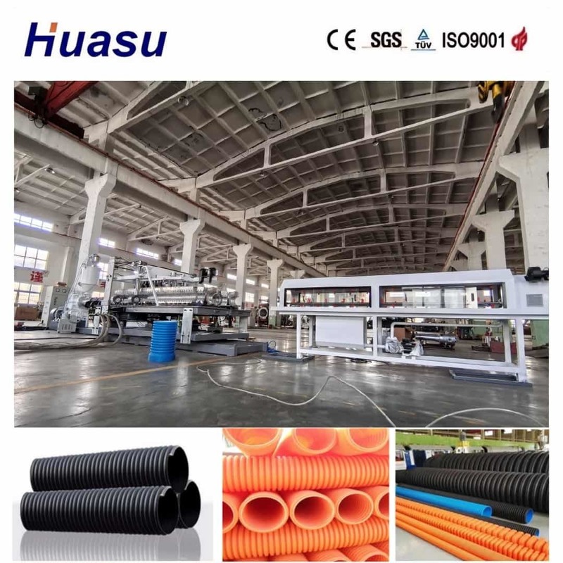 Đường xả ống lợp một tường cho PVC PE MPP PA HDPE với tiếng chuông trực tuyến và các giải pháp hình sóng tùy chỉnh