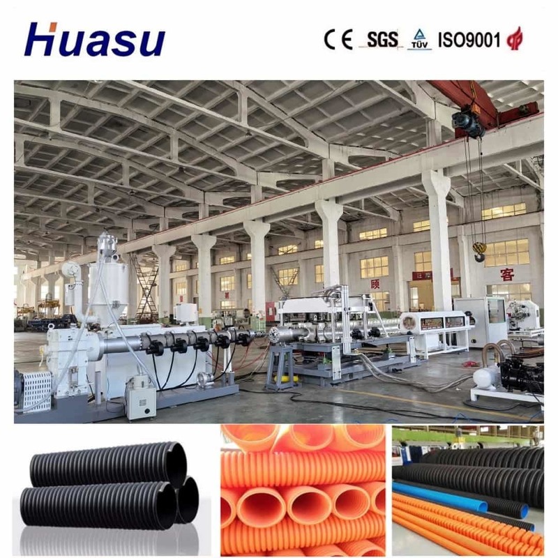 Đường đẩy ống lợp một tường tự động với PVC PE MPP PA HDPE Processing và chức năng chuông trực tuyến