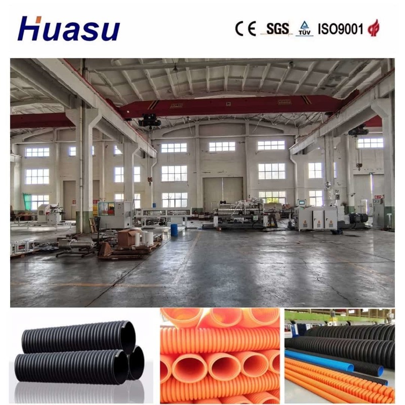 Đường đẩy ống lợp một tường tự động với PVC PE MPP PA HDPE Processing và chức năng chuông trực tuyến