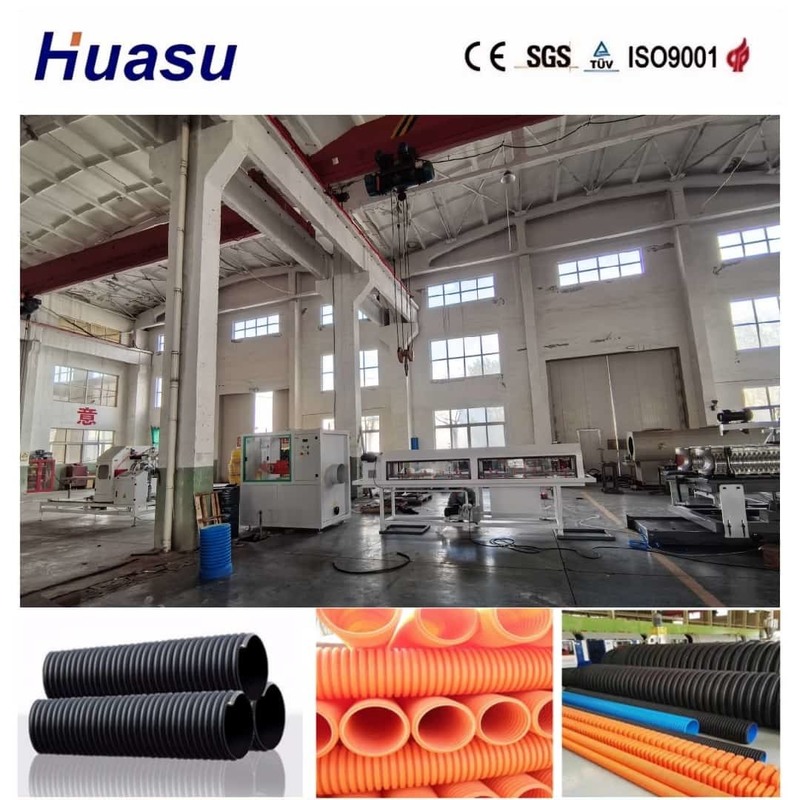 Máy máy ống lợp tường đơn chính xác cao với điều khiển PLC để sản xuất ống 32mm-1600mm