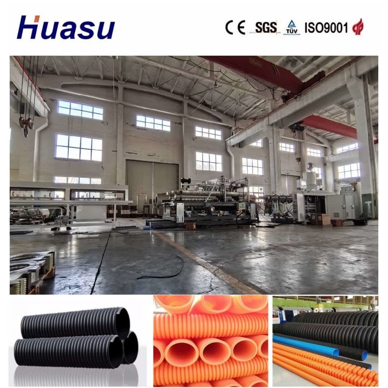 Semi-automatic Single Wall Corrugated Pipe Extrusion Line với công suất 60-2000kg/h và đường kính ống 32mm-1600mm