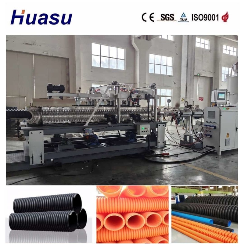 Semi-automatic Single Wall Corrugated Pipe Extrusion Line với công suất 60-2000kg/h và đường kính ống 32mm-1600mm