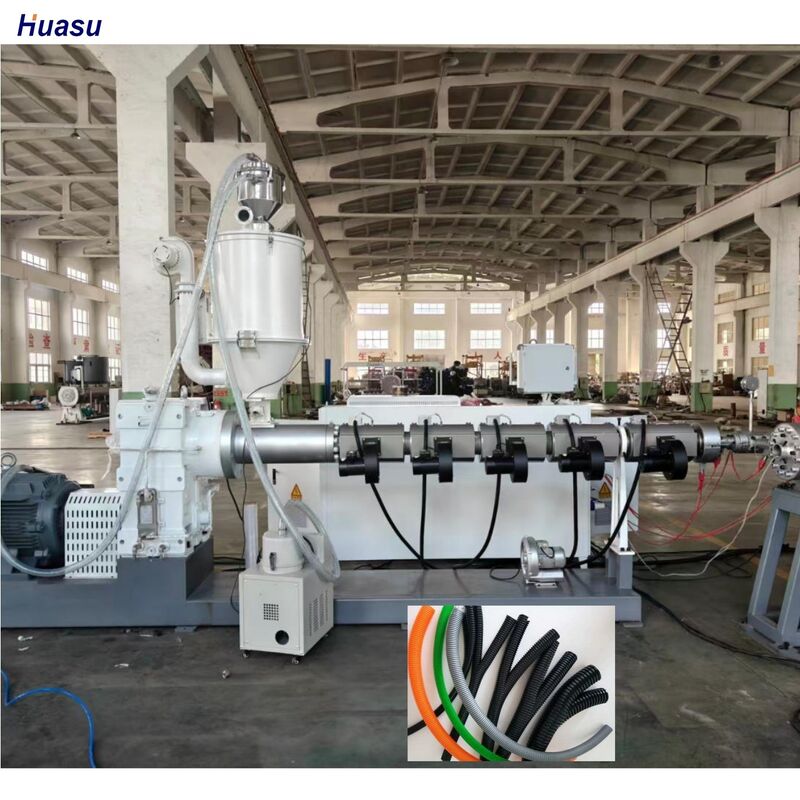 Dây chuyền đùn ống gợn sóng hai vách Siemens với các bộ phận điện chính, số lượng khuôn 48 và chức năng làm mát bằng nước