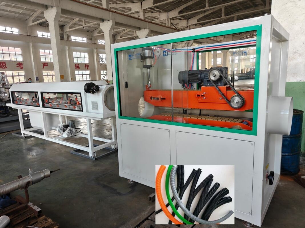 Dây chuyền đùn ống gợn sóng hai vách Siemens với các bộ phận điện chính, số lượng khuôn 48 và chức năng làm mát bằng nước