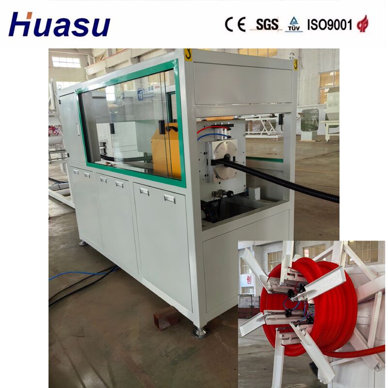 Nhà máy đường ống gốm HDPE với giao diện màn hình cảm ứng điều khiển PLC cho 32mm - 1600mm Pipe ID và các tùy chọn làm mát bằng nước và không khí