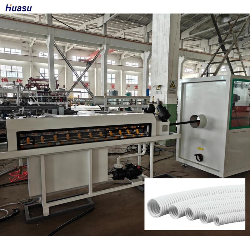 Dây chuyền đùn ống sóng đơn PLC tích hợp khuôn xoay HDPE để sản xuất ống