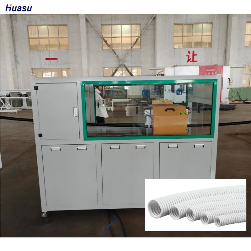 Dây chuyền đùn ống sóng đơn tường điều khiển PLC với vật liệu trục vít 38crmoala và 1 bộ máy tạo sóng để vận hành