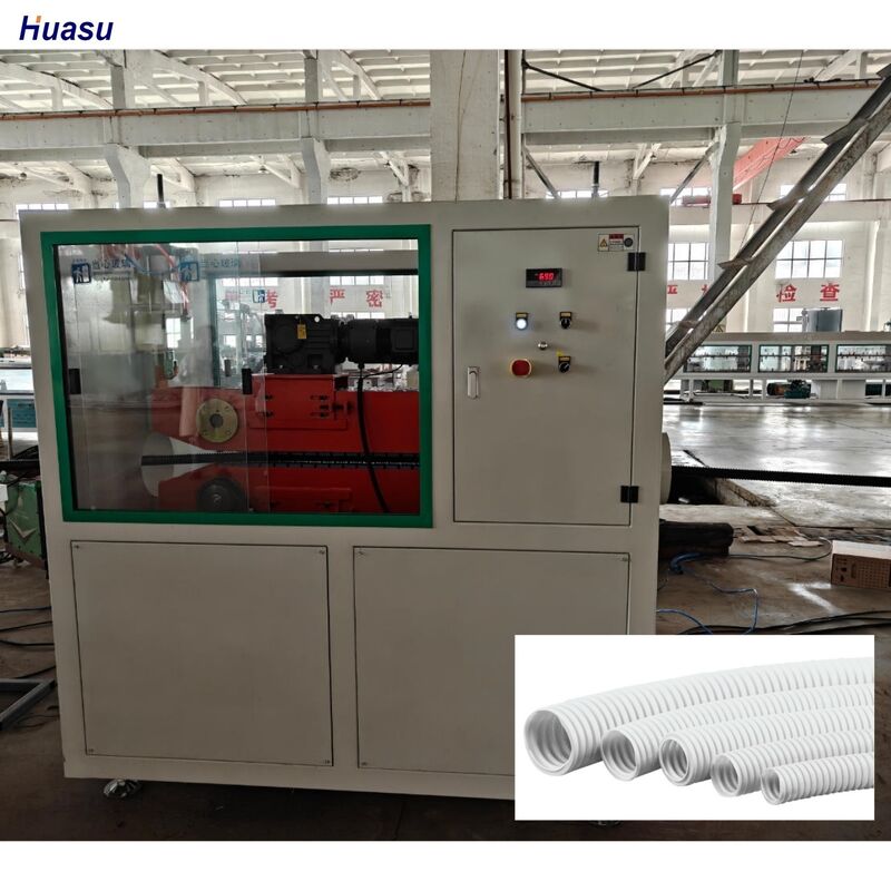 Corrugator Đường dây đẩy ống lợp một tường có một vít và điện áp 220-415V được thiết kế cho ống nhất quán