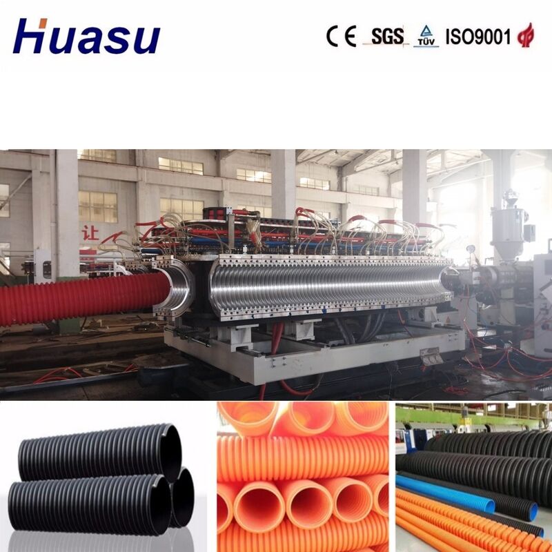 Dây chuyền đùn ống sóng đôi năng suất cao với điều khiển PLC cho đường kính ống từ 32mm-1600mm