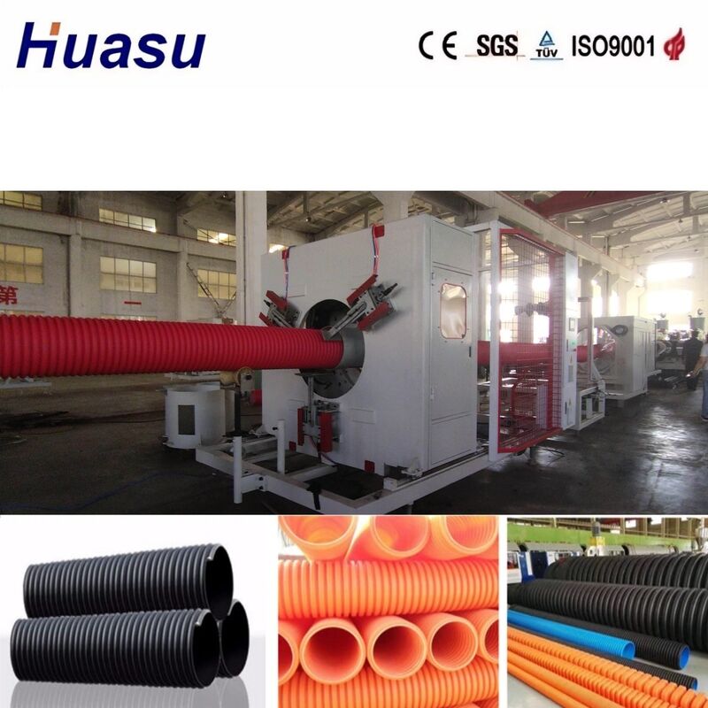 Dây chuyền đùn ống sóng đôi có đường kính trong 32mm-1600mm, điều khiển PLC Siemens và khuôn hợp kim nhôm