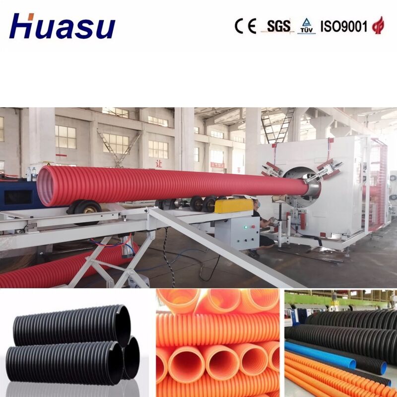 Dòng xăng ống lợp tường hai với đường kính bên trong 32mm-1600mm, điều khiển PLC Siemens và năng suất cao