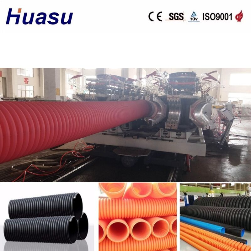Dây chuyền đùn ống sóng đôi năng suất cao với điều khiển PLC cho đường kính ống từ 32mm-1600mm