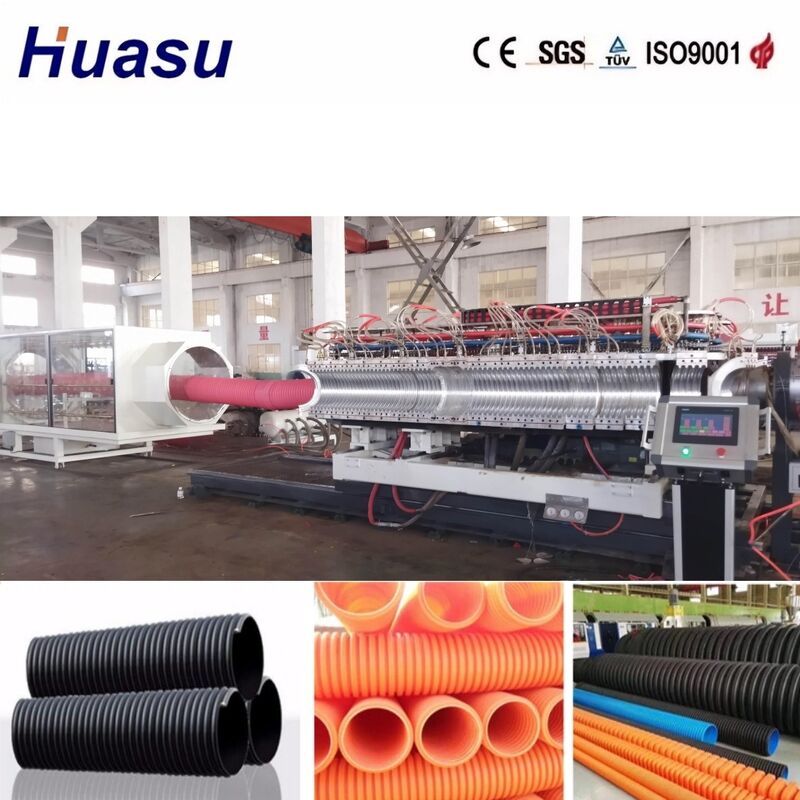 Dòng xát ống lợp tường hai với đường kính ống 32-1600mm, điều khiển PLC Siemens và năng suất cao