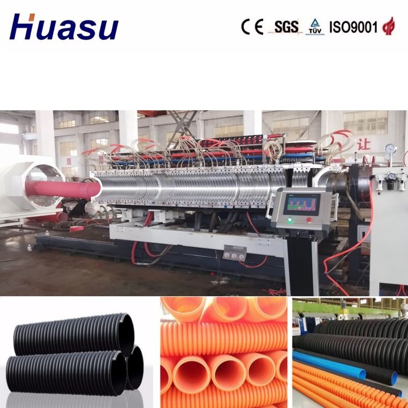 Dòng xăng ống lợp tường hai với đường kính bên trong 32mm-1600mm, điều khiển PLC Siemens và năng suất cao