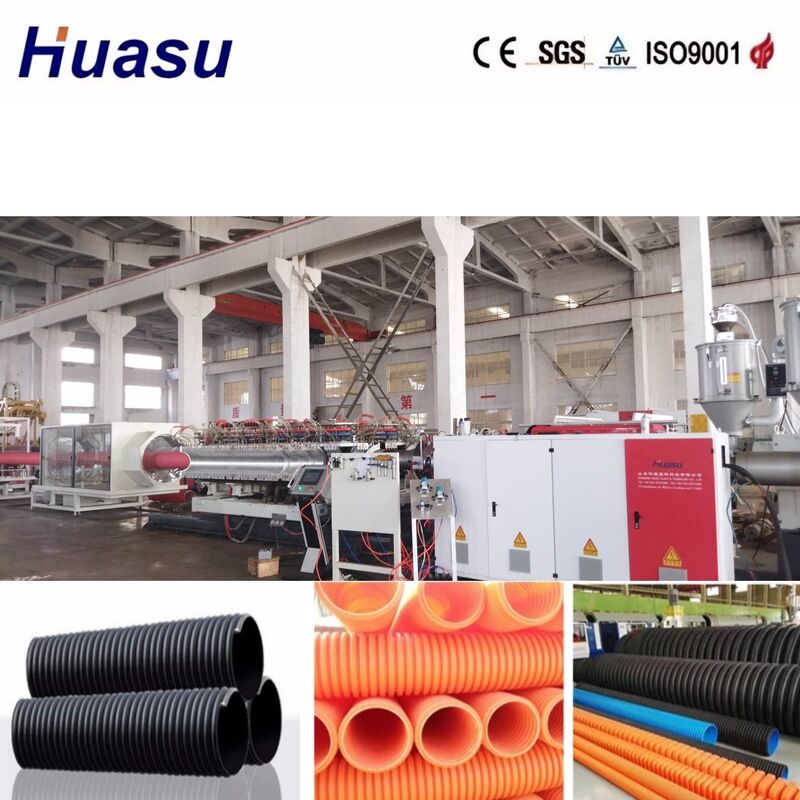 Dây chuyền đùn ống sóng đôi năng suất cao với điều khiển PLC cho đường kính ống từ 32mm-1600mm
