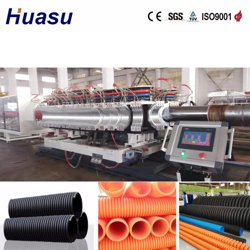 Dây chuyền đùn ống sóng đôi có điều khiển PLC Siemens với đầu khuôn hợp kim thép chất lượng cao và công suất đầu ra 100-3000kg/h